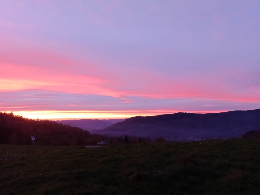 Couché de soleil sur Le Ménil